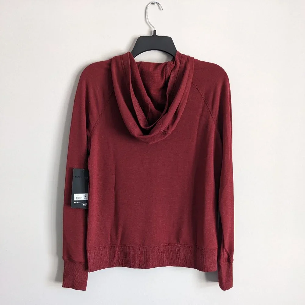 90 Degree by Reflex super soft and flexible burgundy hoodie Small - Picture 3 of 7